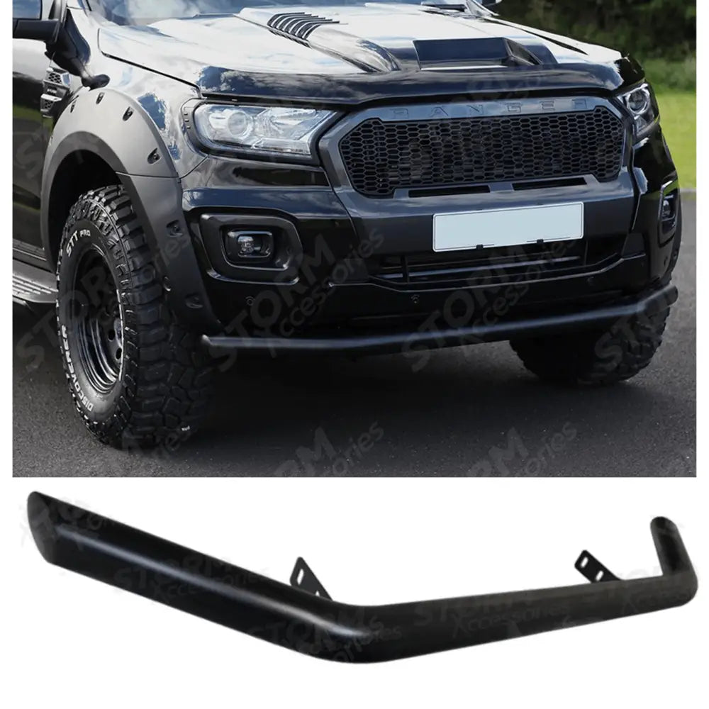 Front City Spoiler Bar Black For Ford Ranger T6 Single Deck 2012 - 2022