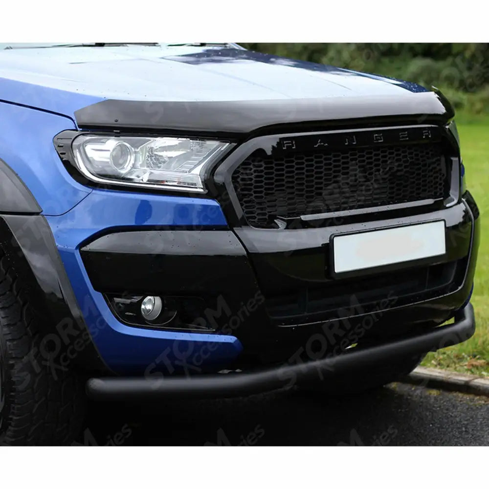 Front City Spoiler Bar Black For Ford Ranger T6 Single Deck 2012 - 2022