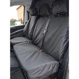 Front Driver And Double Passenger Seat Covers Black For Mercedes Vito 2003-2015