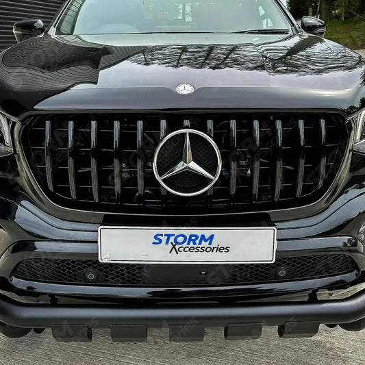 Grille Amg Style In Gloss Black For Mercedes X-class