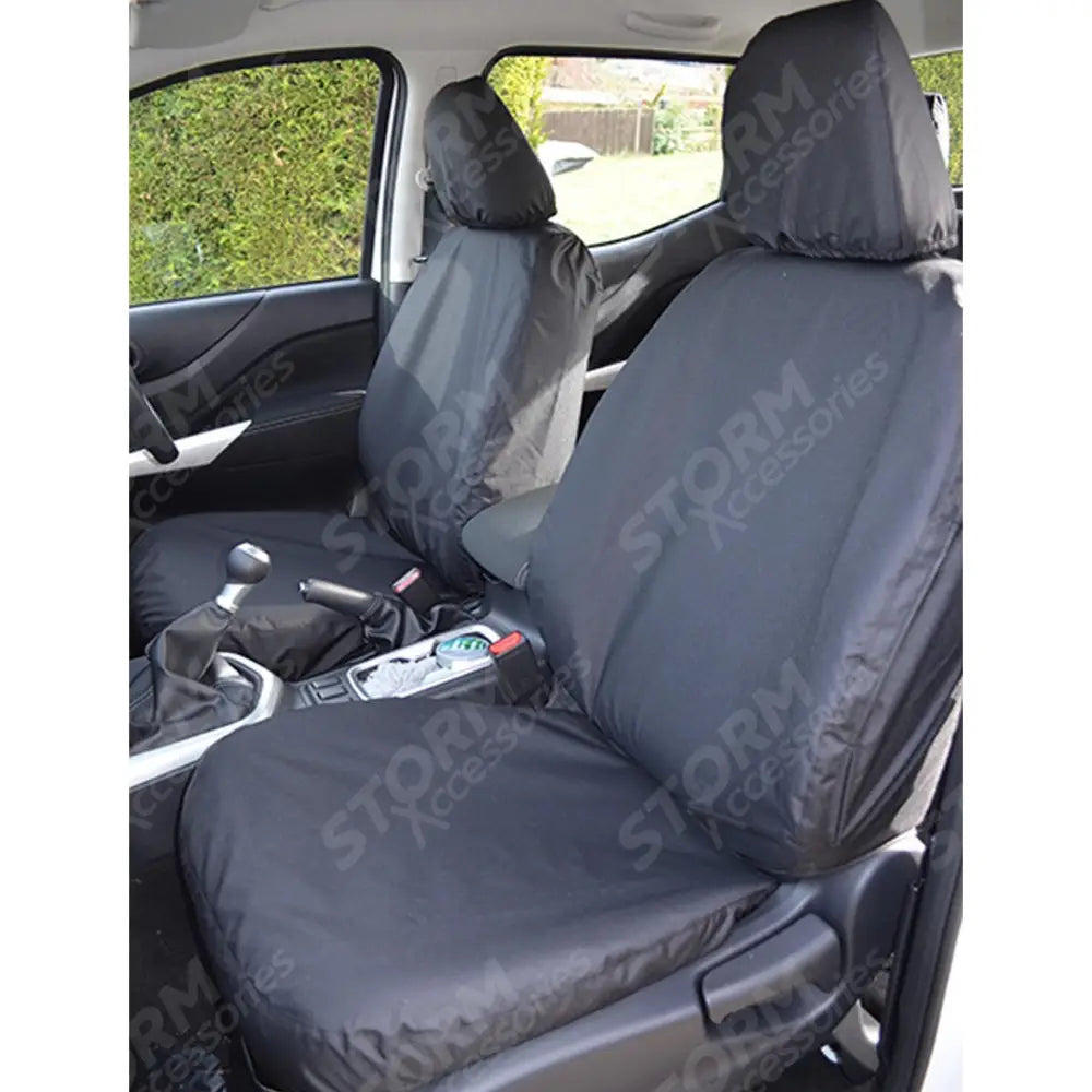 Front Pair Seat Covers Black For Mercedes X-class 2017 On
