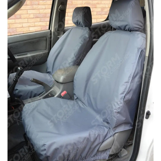 Front Pair Seat Covers Grey For Toyota Hilux 2005-2016
