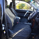 Front Seat Covers Black For Toyota Land Cruiser - Landcruiser Lc150 - 2009 On