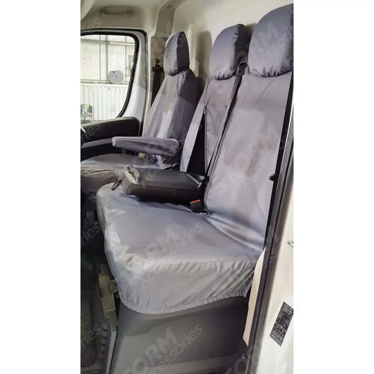 Front Seat Covers -grey For Fiat Ducato / Citroen Relay / Peugeot Boxer 2022 On