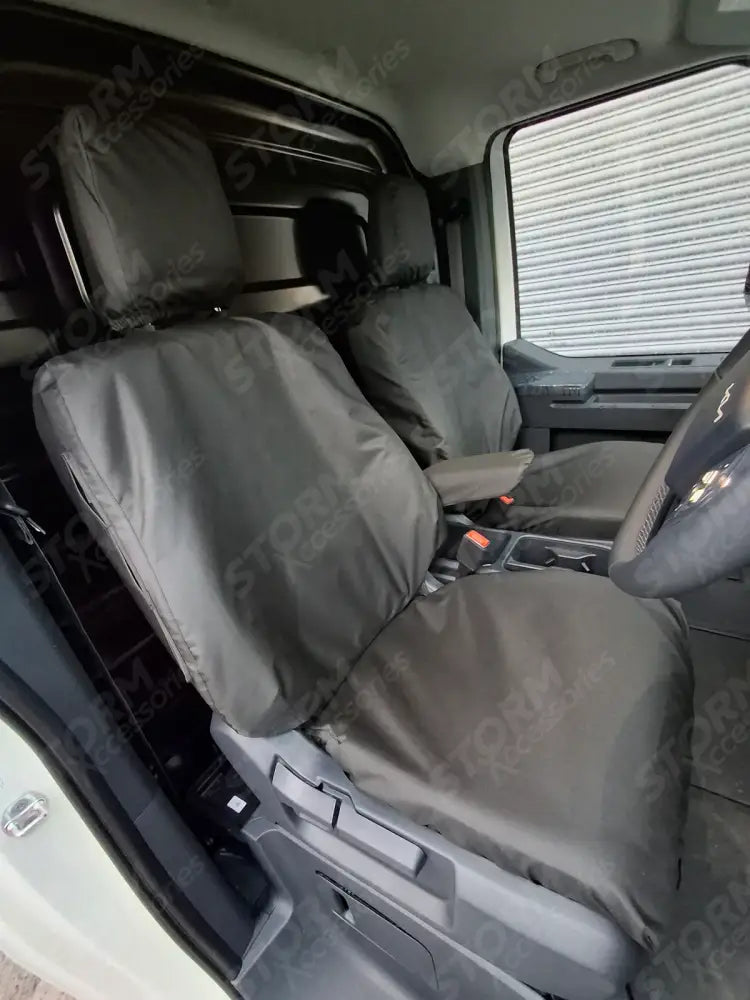 Front Seat Covers in Black For Kia PV5 Cargo & Passenger 2025+ - Seat Covers