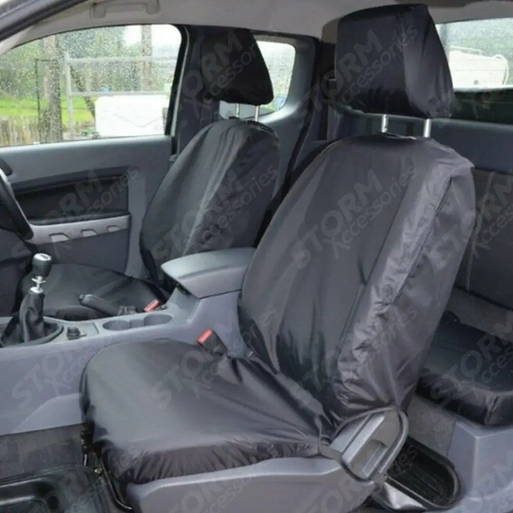 Front Seat Covers Pair Black For Ford Ranger Raptor 2019 On