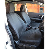 Front Seat Covers Pair Black For Nissan Qashqai 2007-2013