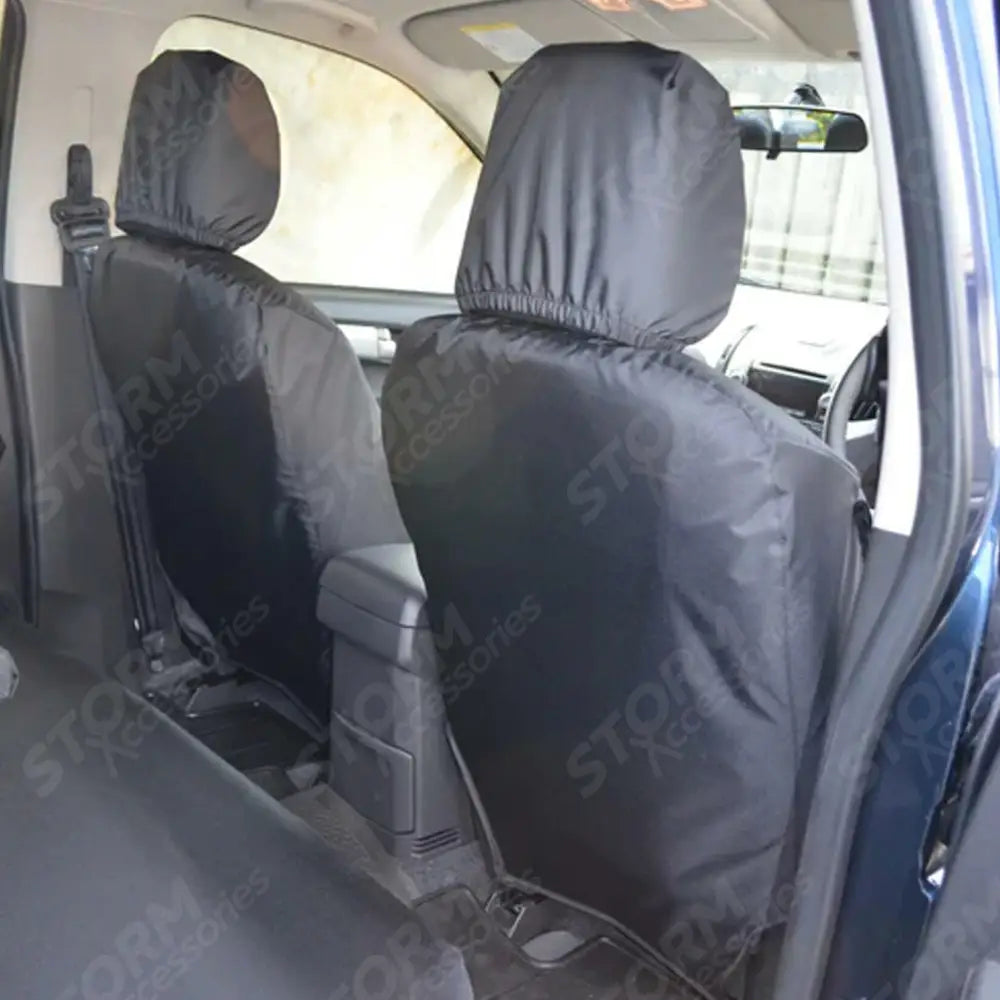 Front Seat Covers Pair Black (Separate Headrests) For Isuzu D-max 2021 Onward