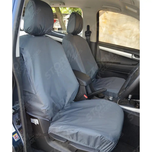 Front Seat Covers Pair Grey For Isuzu D-max 2012-2021