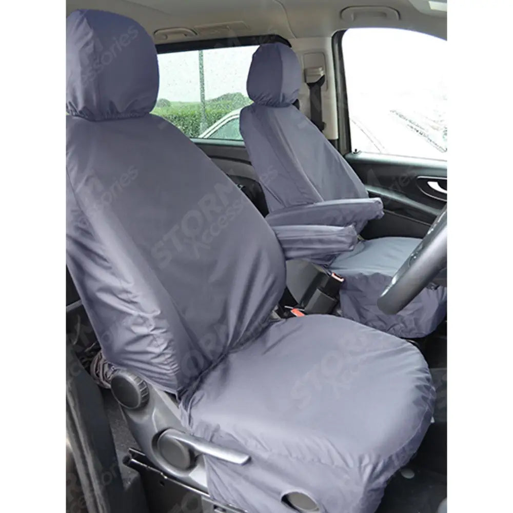 Front Single Seat Covers Grey For Mercedes Vito 2015 On
