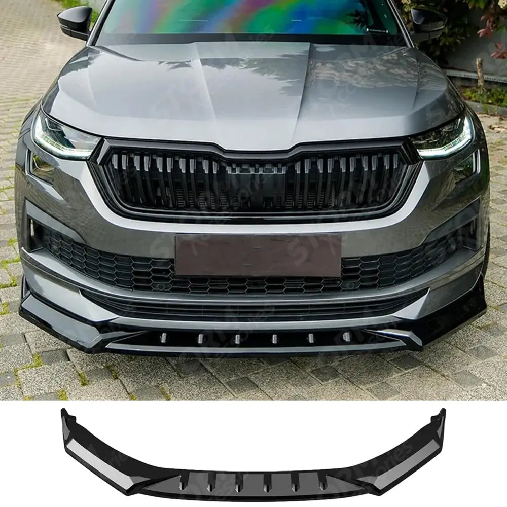 Front Splitter For Skoda Kodiaq Sportline Mk1 Facelift 2021-2023 - Front Splitter