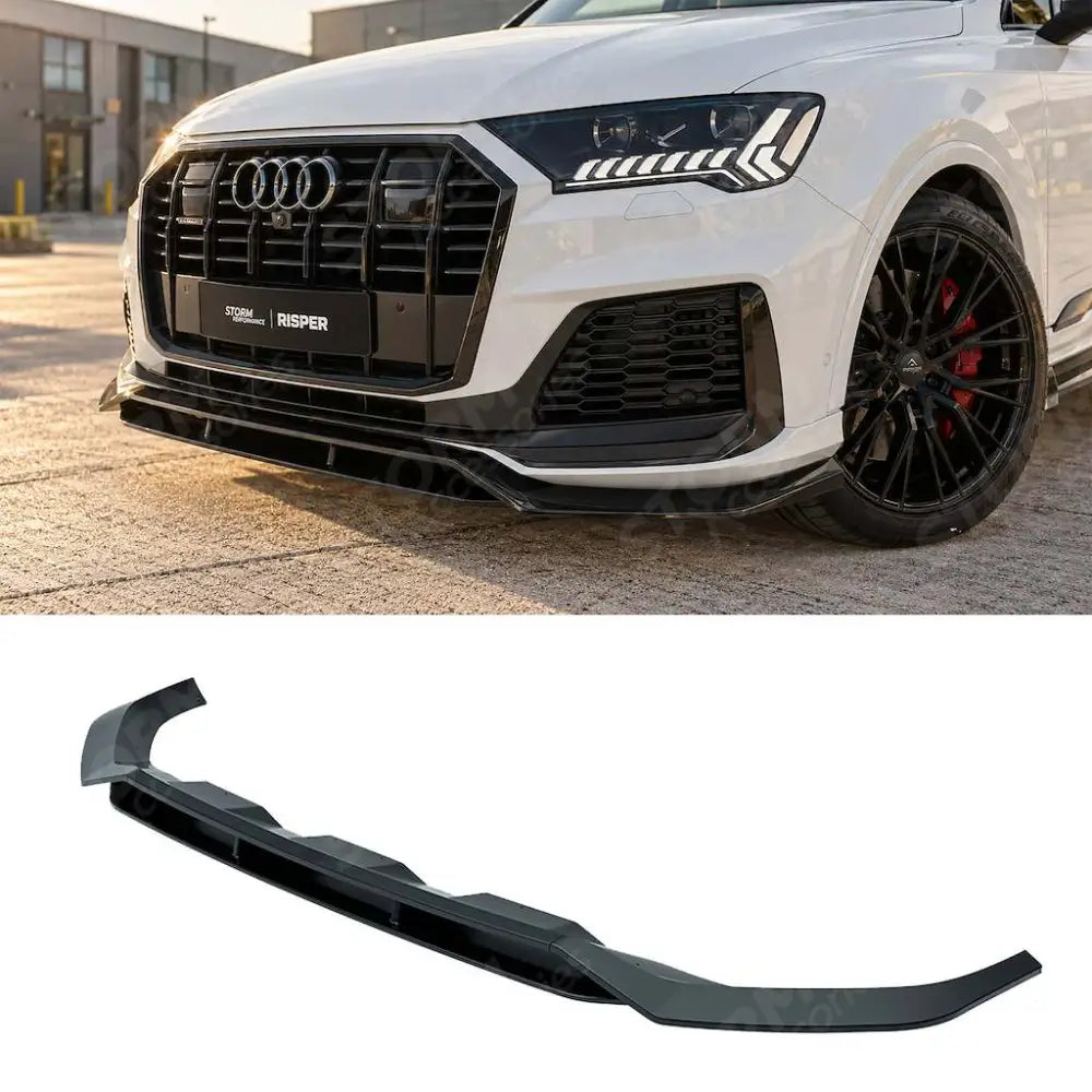Front Splitter In Gloss Black For Audi Q7 S Line 4m 2019+