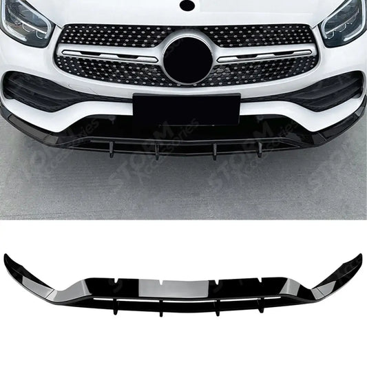 Front Splitter in Gloss Black For Mercedes GLC X253 Amg LINE Facelift 2020-2022