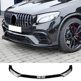 Front Splitter in Gloss Black For Mercedes GLC X253 Standard Pre Facelift 2016-2019
