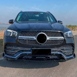 Front Splitter In Gloss Black For Mercedes GLE W167 C167 2019-2023 AMG Line Pre Facelift