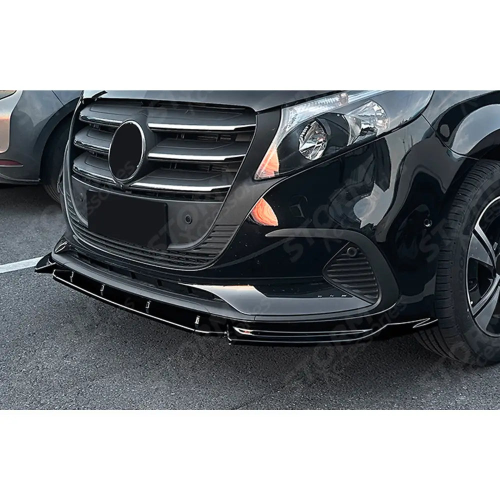 Front Splitter in Gloss Black For Mercedes Vito W447 Facelift 2024 on - Front Splitter