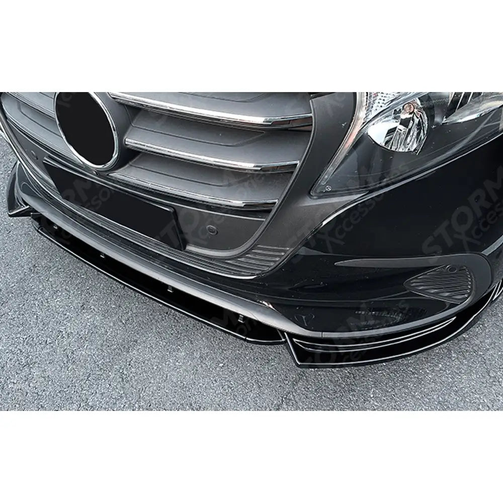Front Splitter in Gloss Black For Mercedes Vito W447 Facelift 2024 on - Front Splitter
