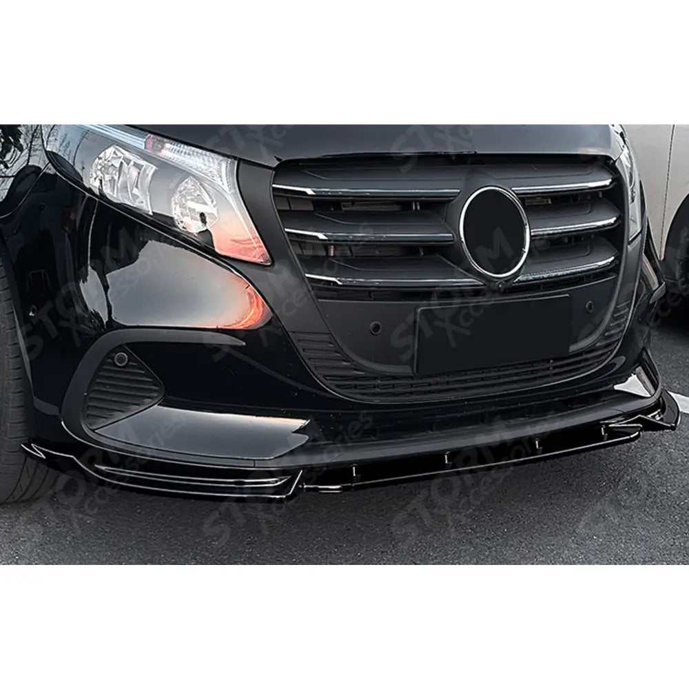 Front Splitter in Gloss Black For Mercedes Vito W447 Facelift 2024 on - Front Splitter