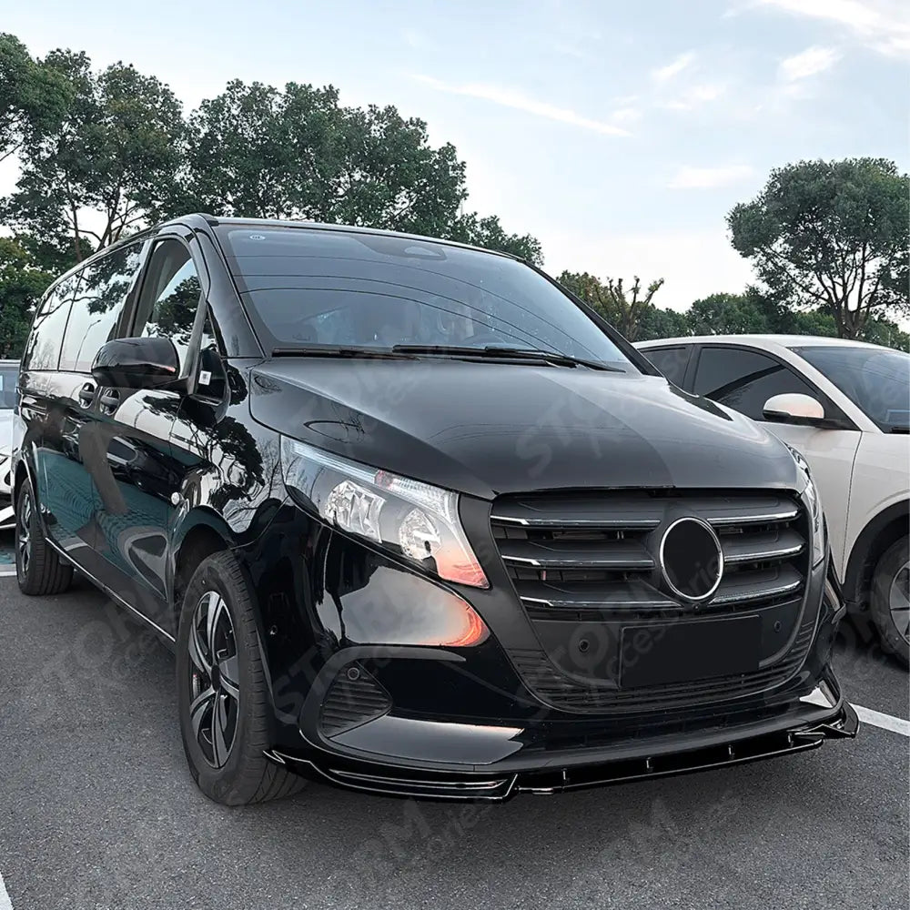 Front Splitter in Gloss Black For Mercedes Vito W447 Facelift 2024 on - Front Splitter