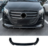 Front Splitter in Gloss Black For Mercedes Vito W447 Facelift 2024 on - Front Splitter