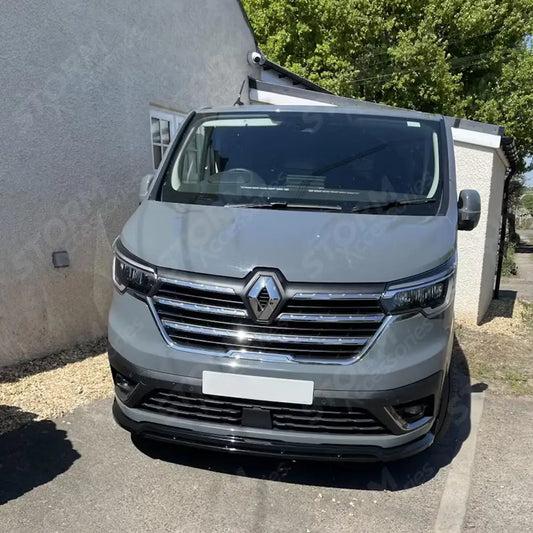 Front Splitter In Gloss Black For Renault Trafic 2022+