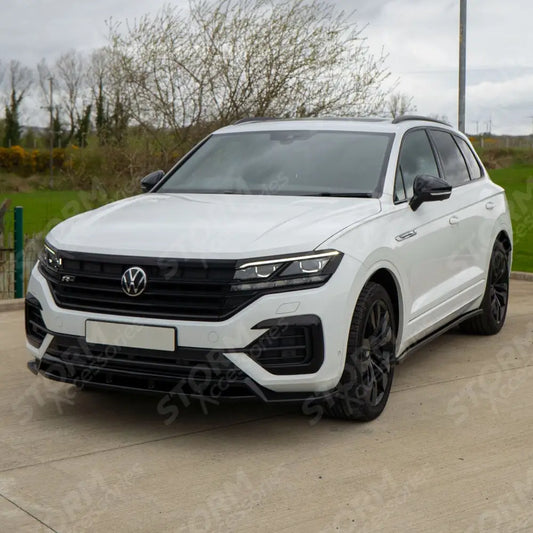 Front Splitter In Gloss Black For Volkswagen Touareg MK3 Pre Facelift R Line 2018-2023