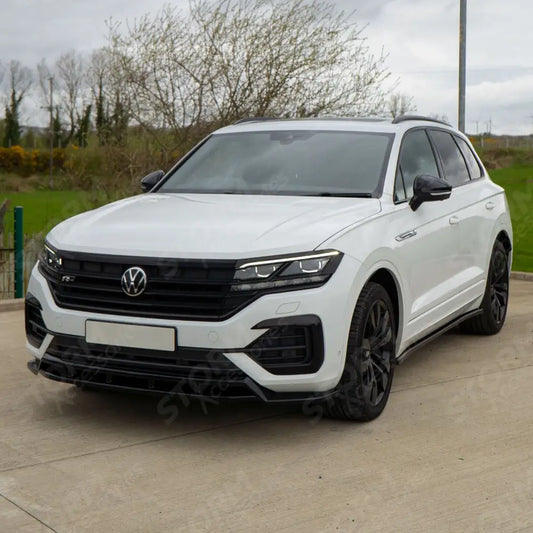 Front Splitter In Gloss Black For Volkswagen Touareg MK3 Pre Facelift R Line 2018-2023