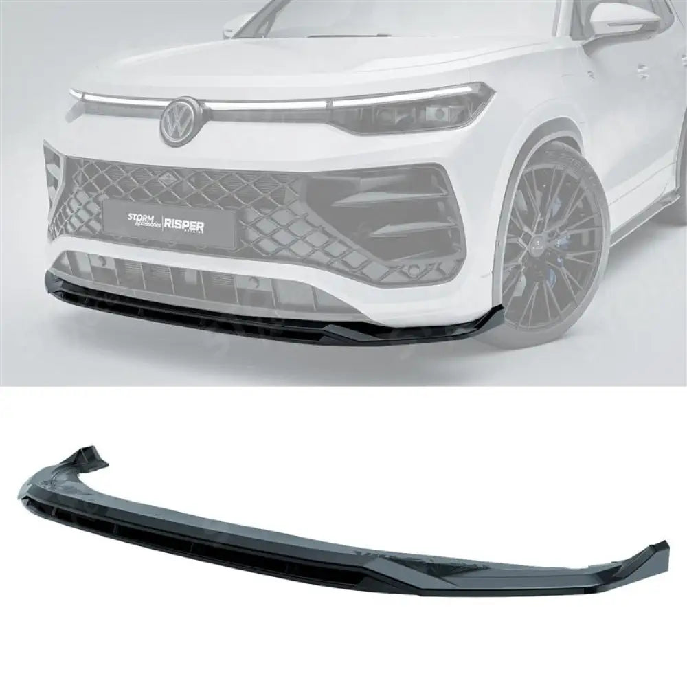 Front Splitter In Gloss Black For VW Tayron R-Line MK1 2025 On