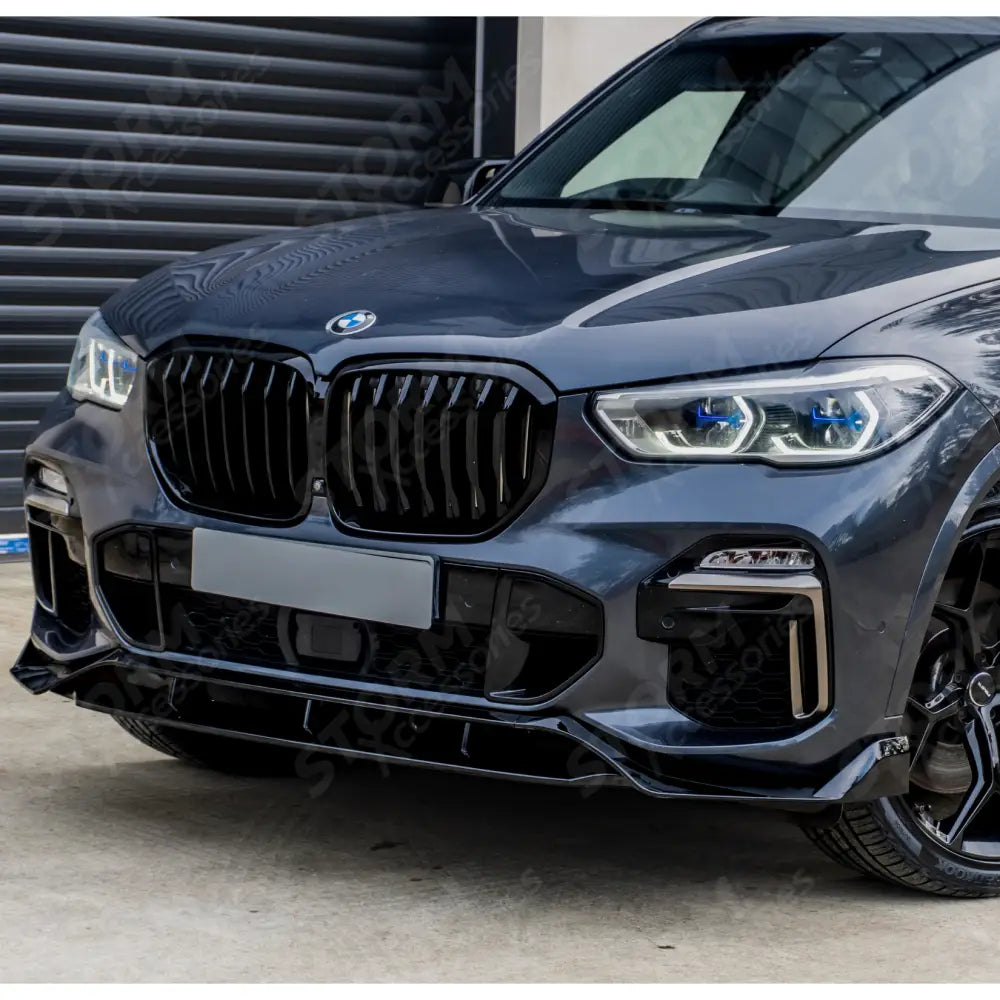 Front Splitter In Gloss Black Black Knight For Bmw X5 G05 2018-2022