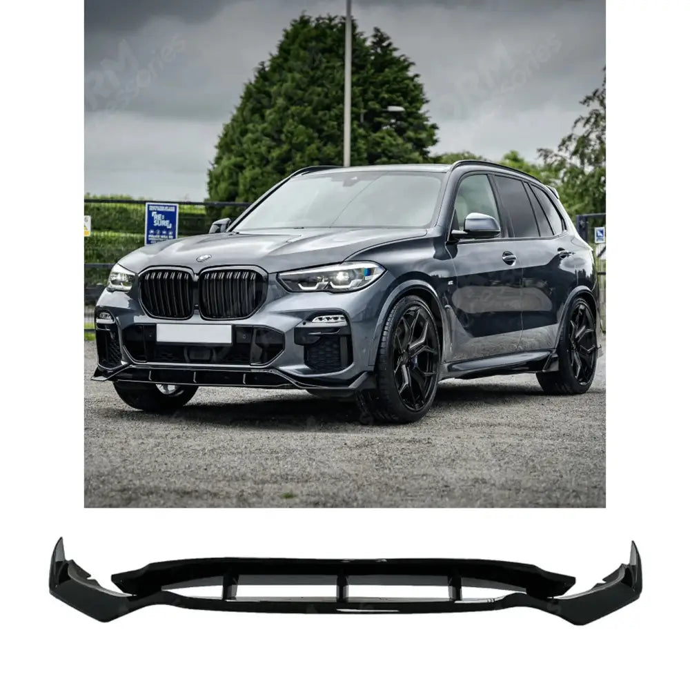 Front Splitter In Gloss Black Black Knight For Bmw X5 G05 2018-2022