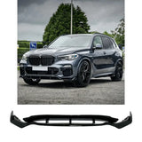 Front Splitter In Gloss Black Black Knight For Bmw X5 G05 2018-2022