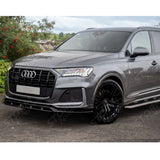 Front Splitter Lip For Audi SQ7 MK2 Facelift 2019+ / Audi Q7 S-Line MK2 Facelift 2019+