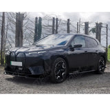 Front Splitter Lip In Gloss Black For BMW IX M-Pack I20 2021+
