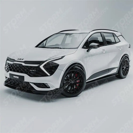 Front Splitter Lip In Gloss Black For Kia Sportage MK5 GT Line 2021-2025