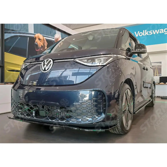 Front Splitter Lip In Gloss Black For Vw Id Buzz 2021+