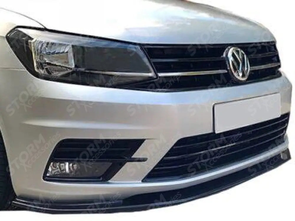 Front Splitter Spoiler Lip Gloss Black For Vw Caddy 2010-2015
