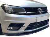 Front Splitter Spoiler Lip Gloss Black For Vw Caddy 2010-2015