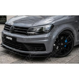 Front Splitter Version 2 in Gloss Black For Volkswagen Caddy 2015-2020