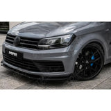 Front Splitter Version 2 in Gloss Black For Volkswagen Caddy 2015-2020