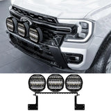 Front Spotlight Mount Bracket Bar Black Choose Lazer Lamps For Ford Ranger Next Gen 2023+