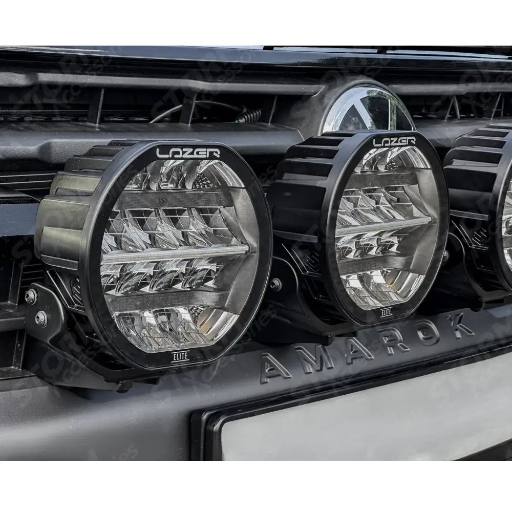 Front Spotlight Mount Bracket Bar Black Choose Lazer Lamps For Volkswagen Amarok 2023+