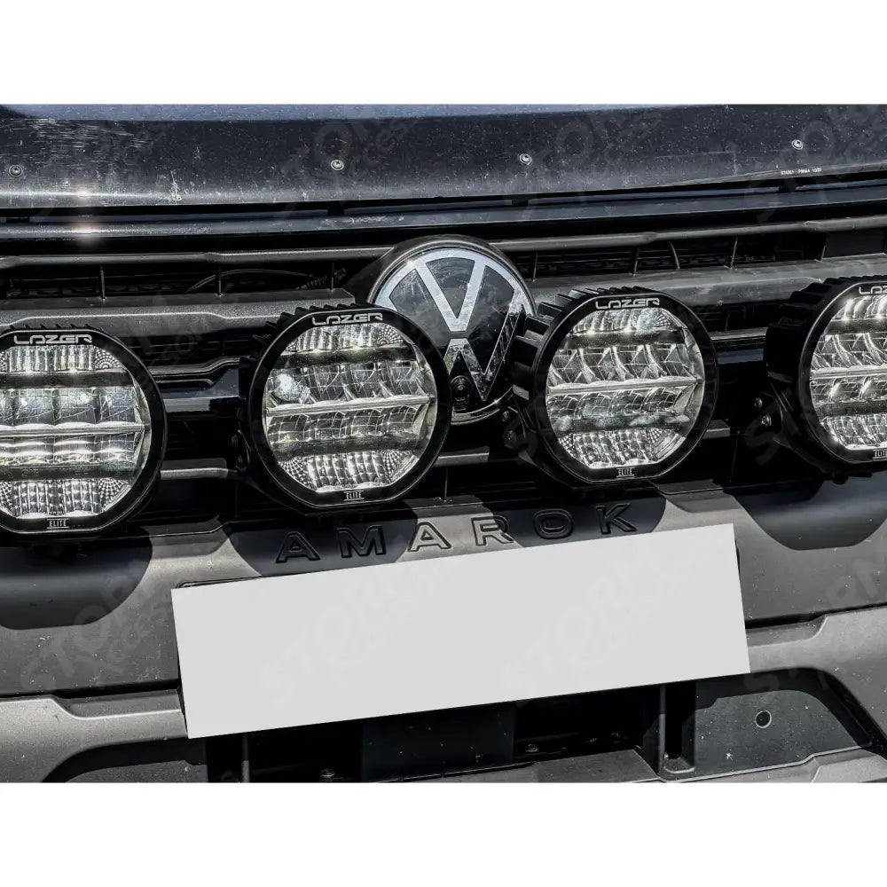Front Spotlight Mount Bracket Bar Black Choose Lazer Lamps For Volkswagen Amarok 2023+