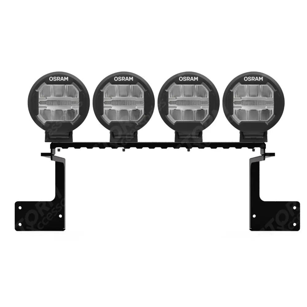 Front Spotlight Mount Bracket Bar Black With Osram Spot Lamps For Ford Ranger Next Gen 2023+