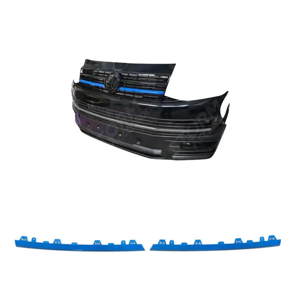 Front Upper 2 Piece Clip In Grille Streamer Choose Colour For Vw T6 Transporter 2015-2019 Blue
