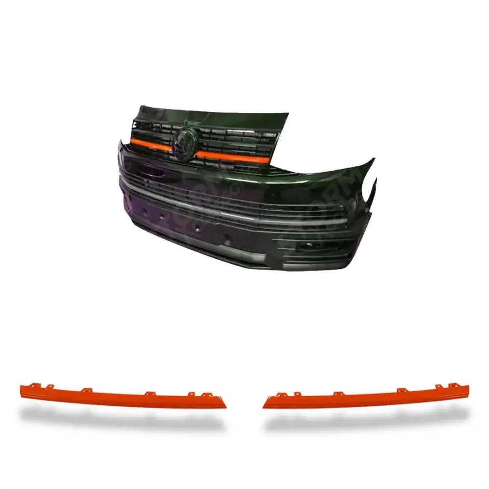 Front Upper 2 Piece Clip In Grille Streamer Choose Colour For Vw T6 Transporter 2015-2019 Orange