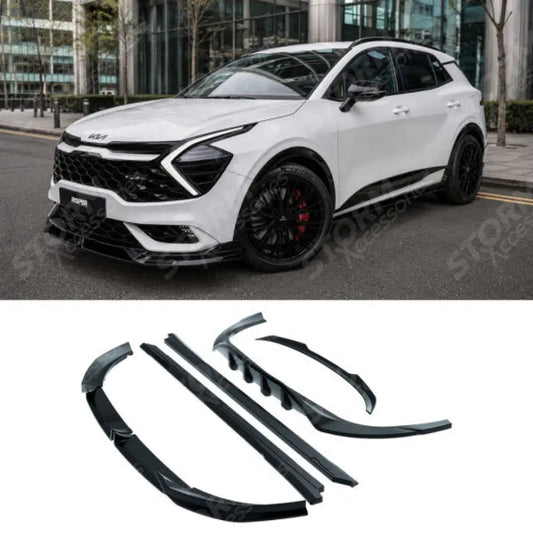 Full Aero Body Kit In Gloss Black For Kia Sportage MK5 GT Line 2021-2025