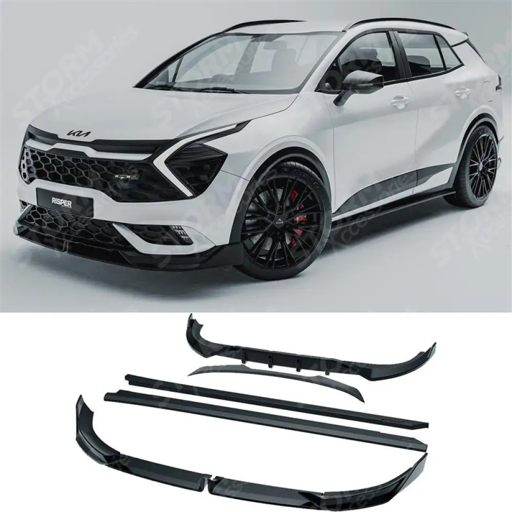 Full Aero Body Kit In Gloss Black For Kia Sportage MK5 GT Line 2021-2025