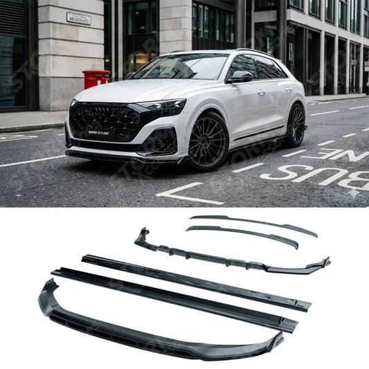 Full Aero Low Line Kit In Gloss Black For Audi Q8 S-Line 2023+