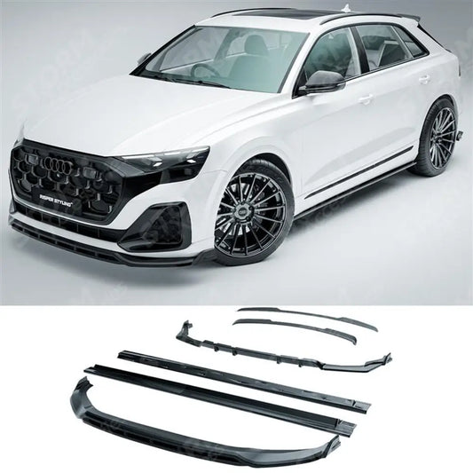 Full Aero Low Line Kit In Gloss Black For Audi Q8 S-Line 2023+