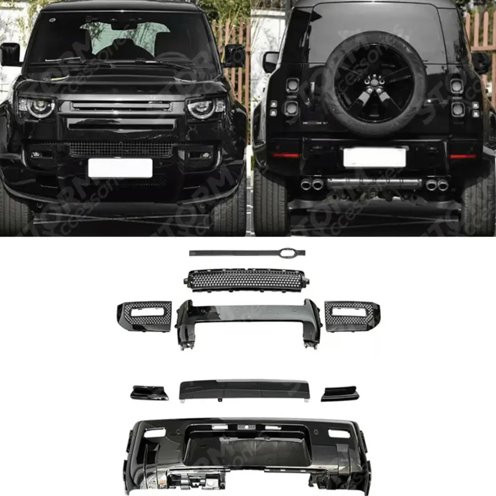 Full Exterior Front & Rear Black Pack 007 For Land Rover Defender L663 110 // 90 2020 On